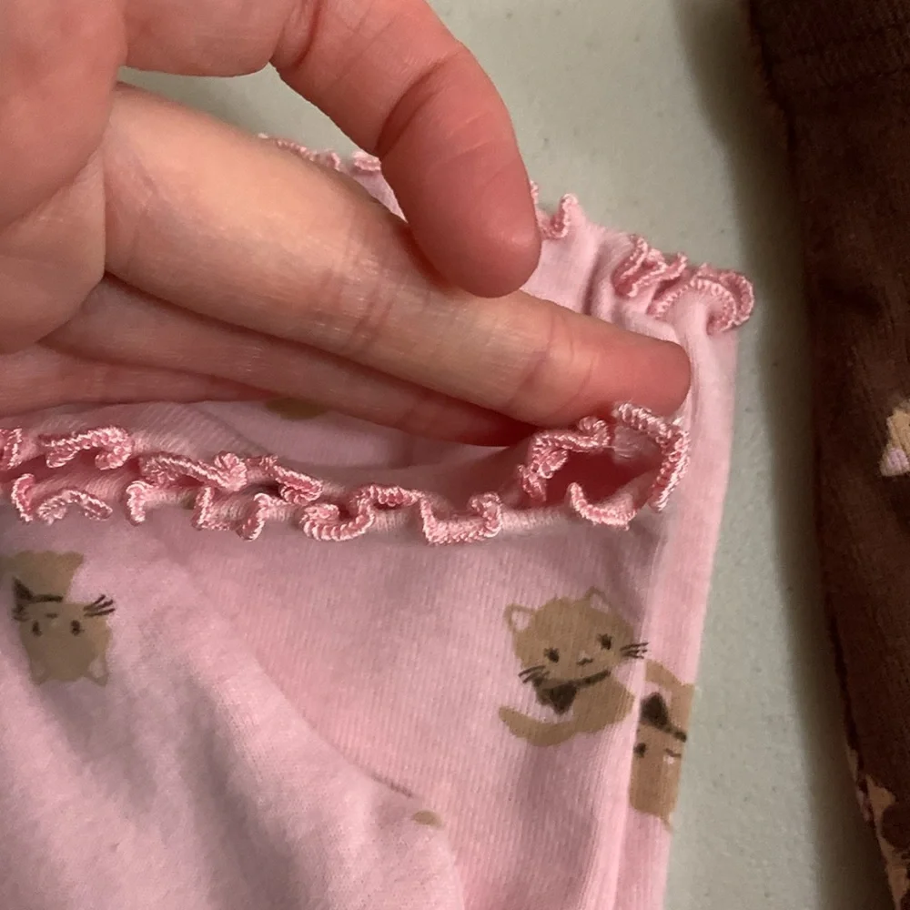 Gymboree Kitty Glamour Leggings Lot-Pink and Brown-Size 18-24 Months Cotton